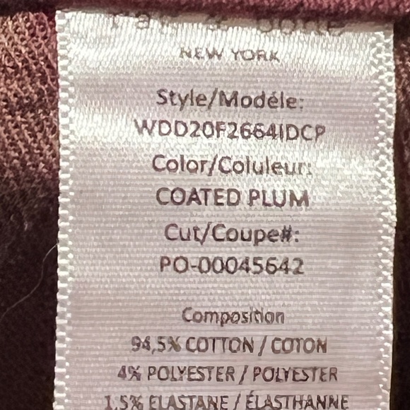 Rag & Bone Womens Nina High Rise Coated Plum Skinny Jeans 29 New NWT $255 Purple - Picture 6 of 11